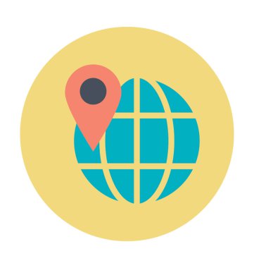 GPS renkli vektör çizim