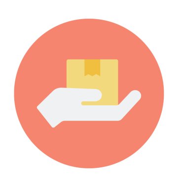 Renkli vektör çizim teslim el