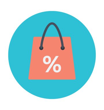 Alışveriş çantası vektör çizim renkli