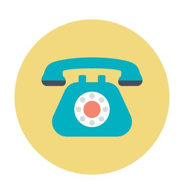 Retro telefon vektör simgesi