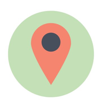 Harita PIN vektör çizim renkli