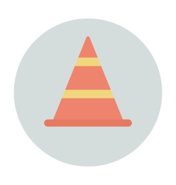 Trafik konisi vektör simgesi
