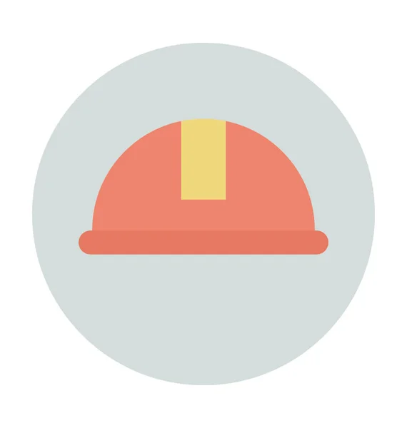 Ícone de vetor colorido de chapéu duro — Vetor de Stock