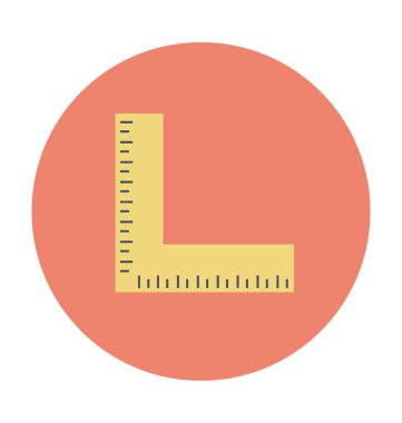 Mimari cetvel vektör simgesi