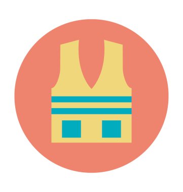 Güvenlik yelek vektör simgesi