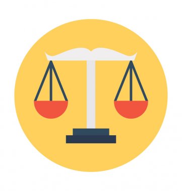 Adalet ölçek vektörü simgesi