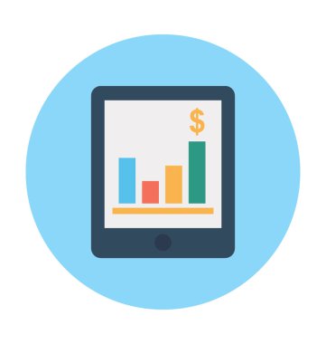 Mobil grafikler vektör simgesi