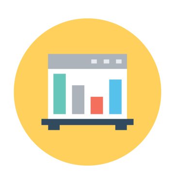 Grafik sunum vektör simgesi