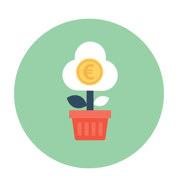 Ikone der Geldpflanze — Stockvektor