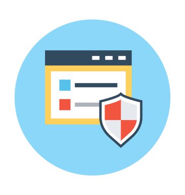 Web koruma vektör simgesi