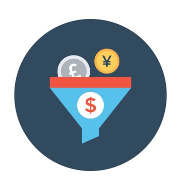 Para filtre vektör simgesi