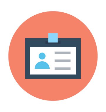 kimlik kartı vektör simgesi