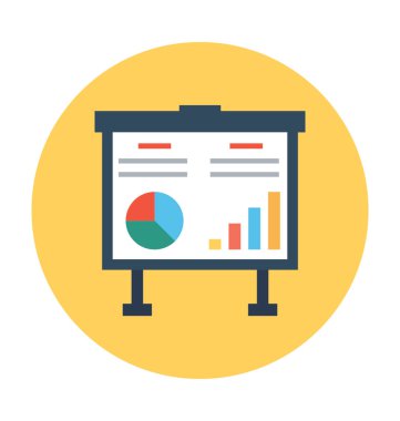Grafik sunum vektör simgesi