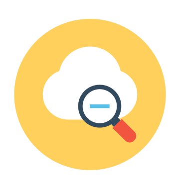 Bulut arama vektör simgesi