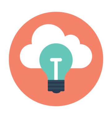 Bulut çözüm vektör simgesi