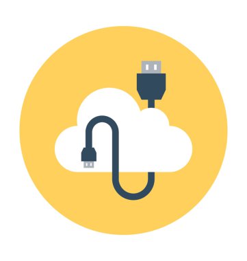 Bulut bağlantı vektör simgesi