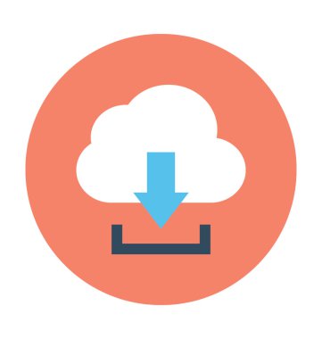 bulut indirme vektörü simgesi