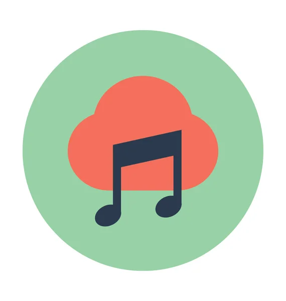Cloud Music Vector Icon — Stock Vector