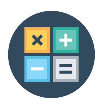 Matematiksel işaretleri vektör simgesi