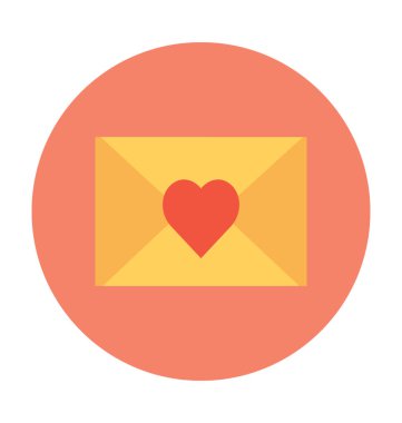 aşk mektubu vektör simgesi