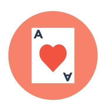 Kalp kart vektör simgesi