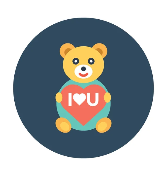 Teddybär-Vektorsymbol — Stockvektor