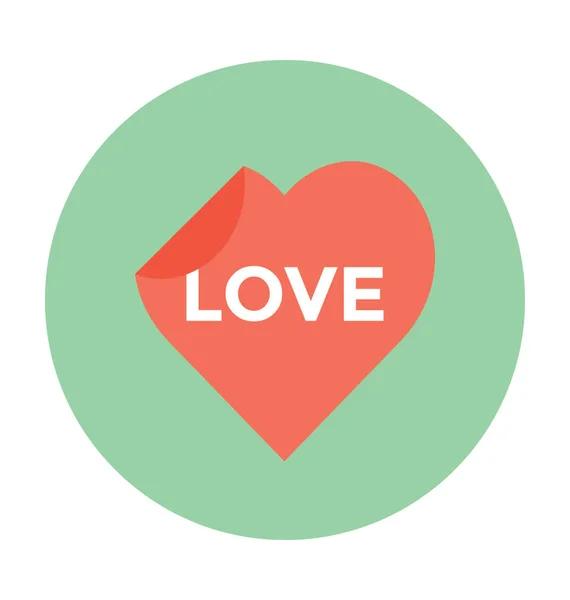 Icona vettoriale della carta d'amore — Vettoriale Stock
