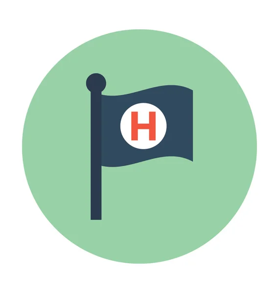 Illustration vectorielle du drapeau de l'hôpital — Image vectorielle