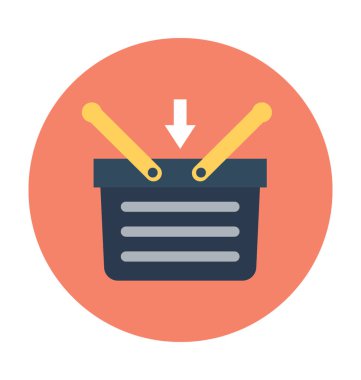 Alışveriş sepeti vektör simgesi