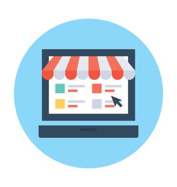 çevrimiçi depolama vektör simgesi