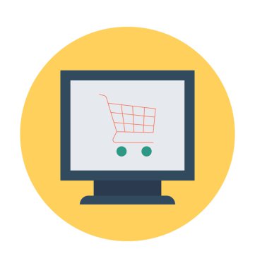 çevrimiçi alışveriş vektörü simgesi