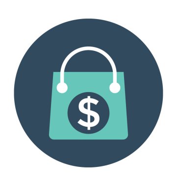 alışveriş poşeti vektör simgesi