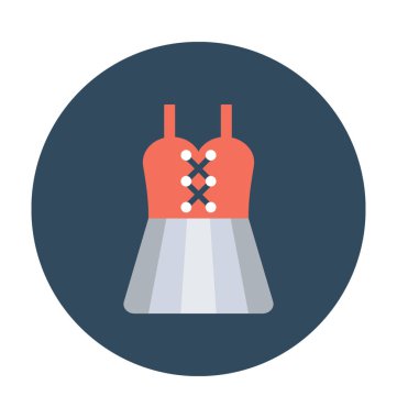 kadın elbise vektör simgesi