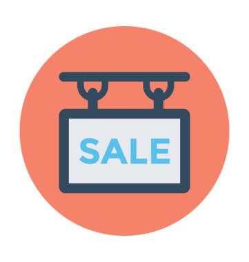 Satılık tabela vektör simgesi