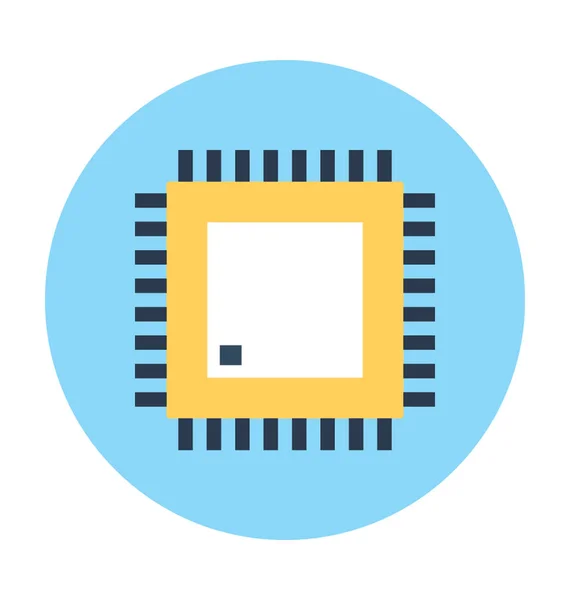 Ilustrasi Chip Vektor Prosesor - Stok Vektor