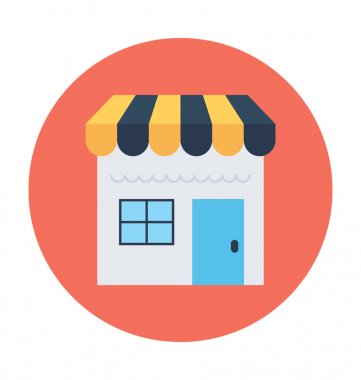 Sokak Dükkanı vektör simgesi