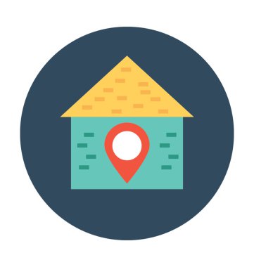 Evin konumu vektör simgesi