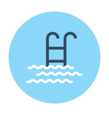 yüzme havuzu vektör simgesi