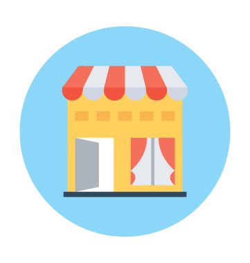 Sokak Dükkanı vektör simgesi