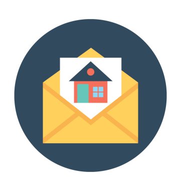 Zarf vektör simgesi Anasayfa