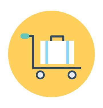 otel arabası vektör çizim