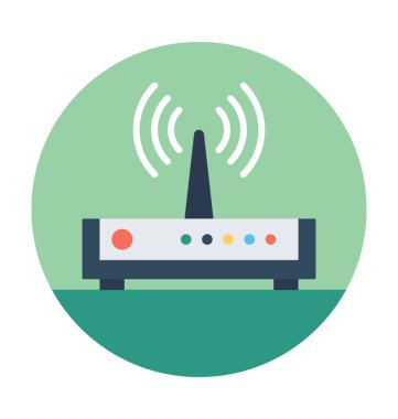 WiFi yönlendirici vektör çizim