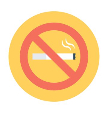 Sigara içme vektörü illüstrasyonu yok