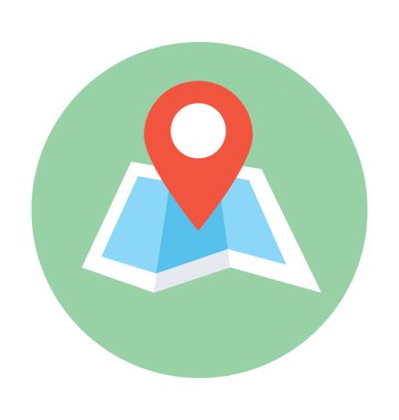 konum belirleyici vektör çizim Haritası