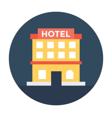Otel binası vektör çizim