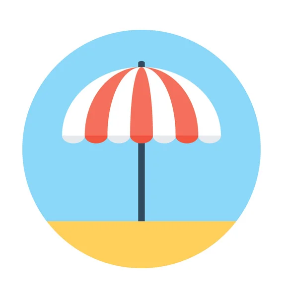 Paraguas de playa vector ilustración — Vector de stock