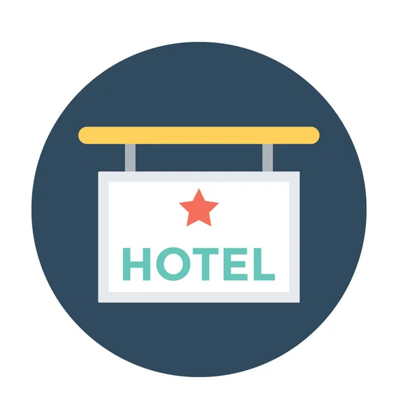 Hotel Signboard Vector Ilustración — Vector de stock