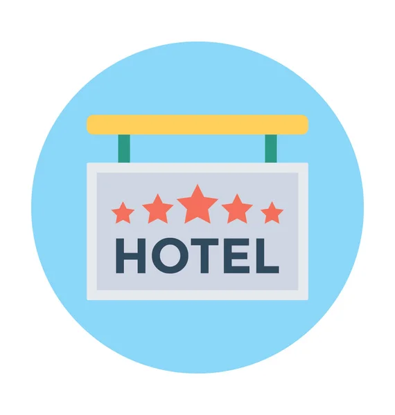 ホテルの看板のベクトル図 — ストックベクタ