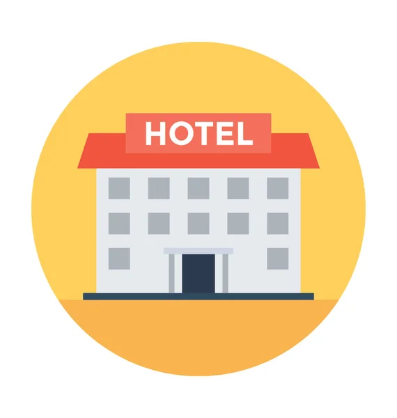 Hotel Building Vector Ilustración — Vector de stock