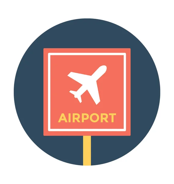 Luchthaven uithangbord vectorillustratie — Stockvector